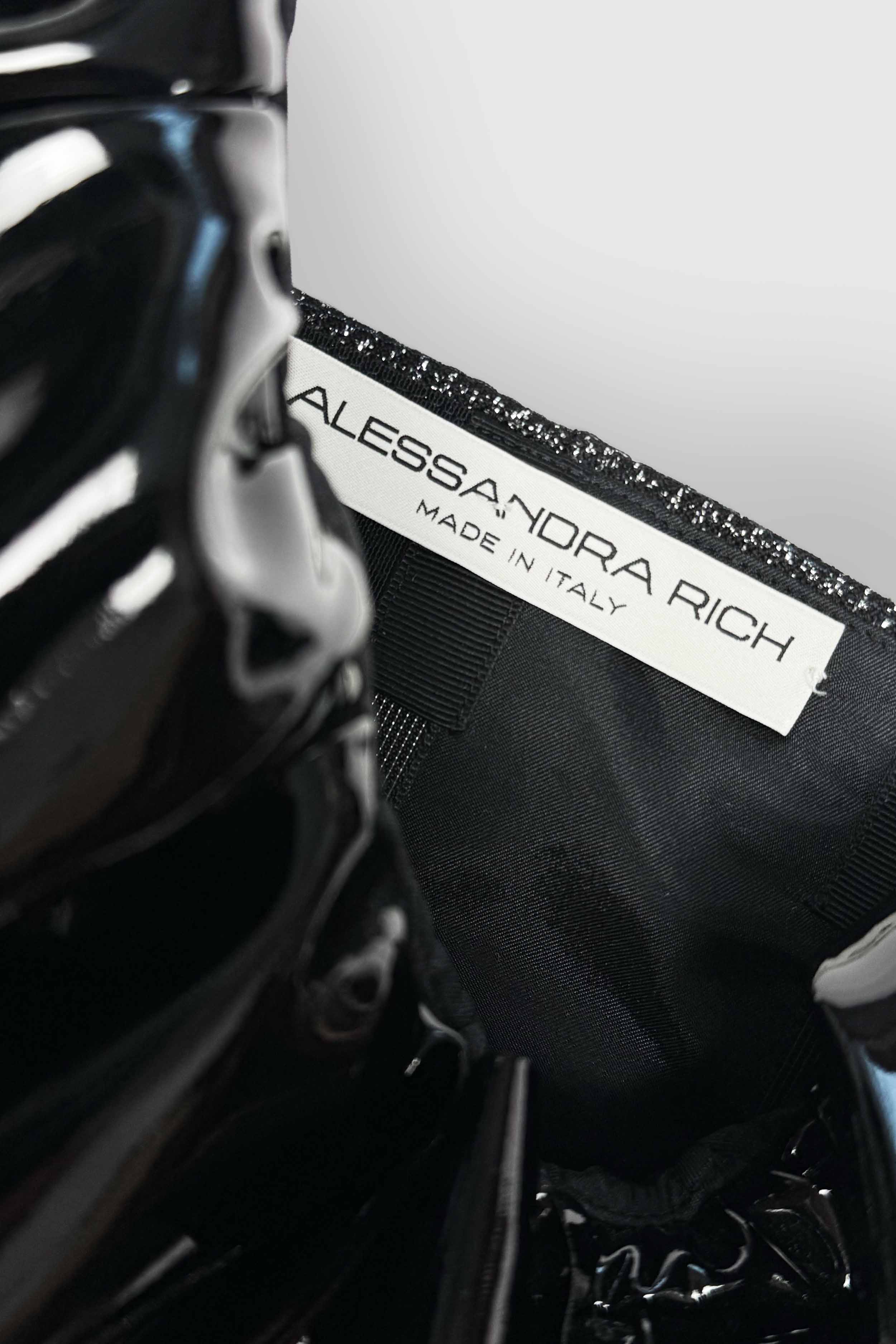 Metallic Bustier mit Schleife (Gr. 38 IT)