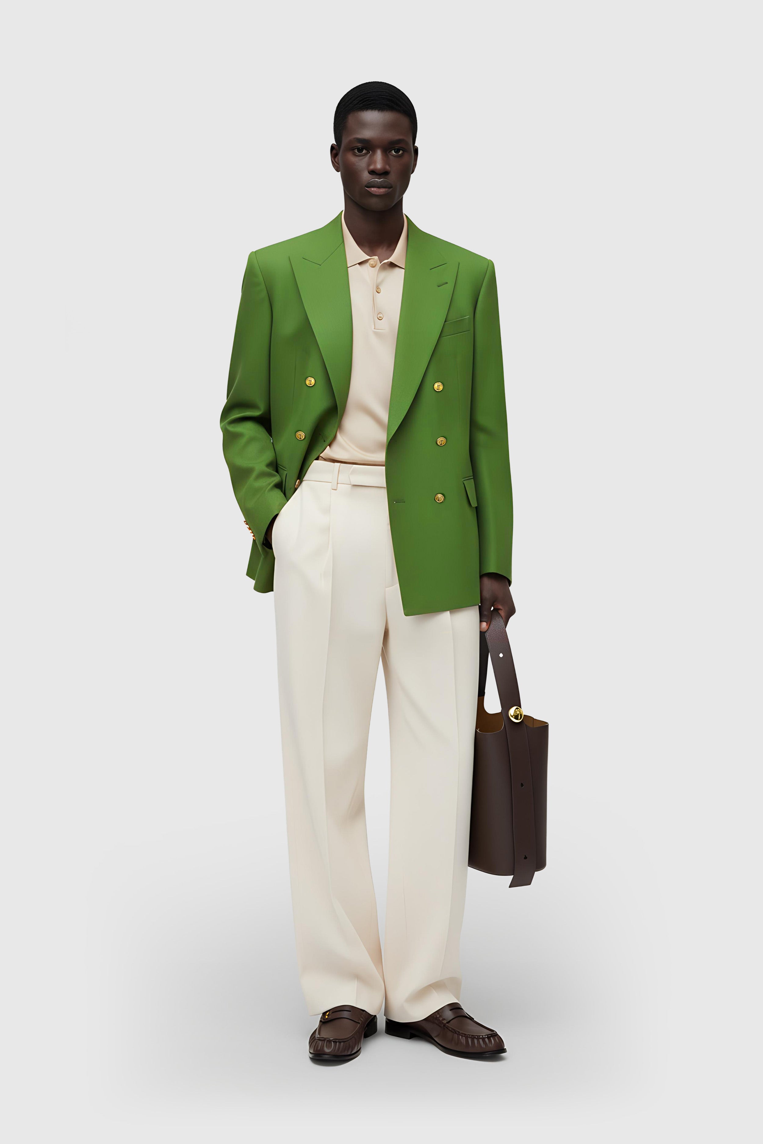 Doppelreihiger Blazer mit goldenen Knöpfen (Gr. 48)