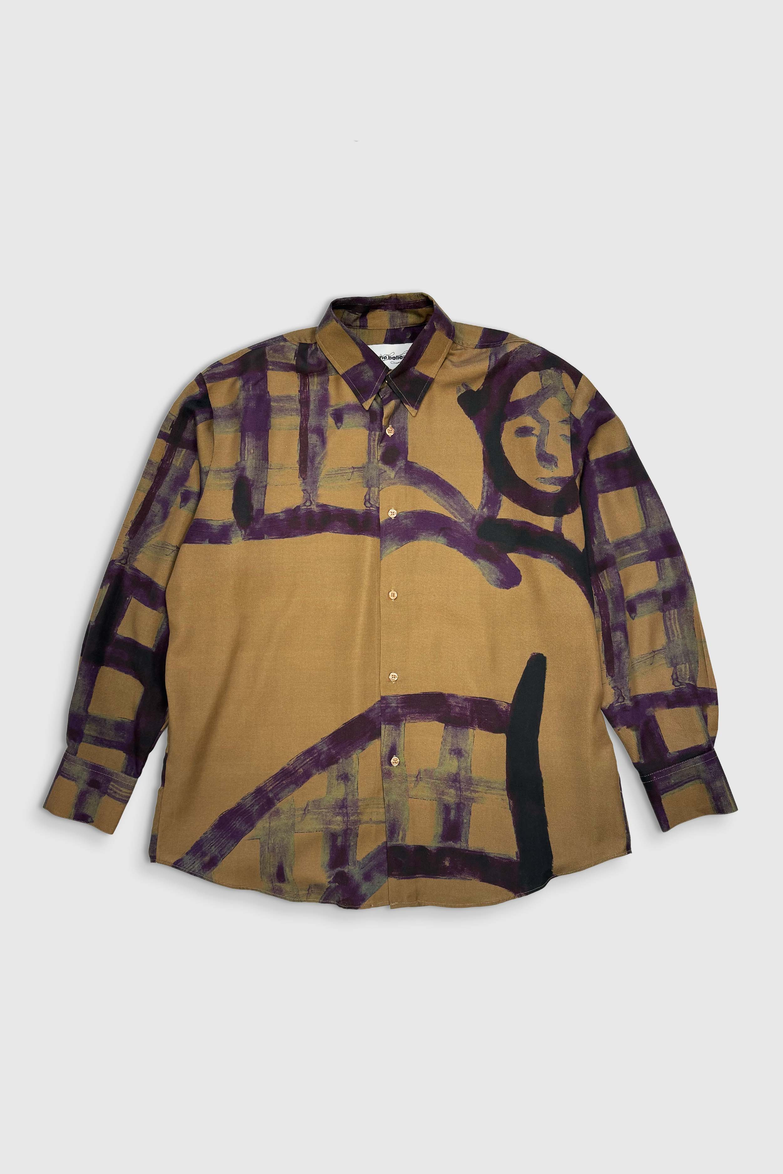 Hemd mit Brush-Print (Gr. M)