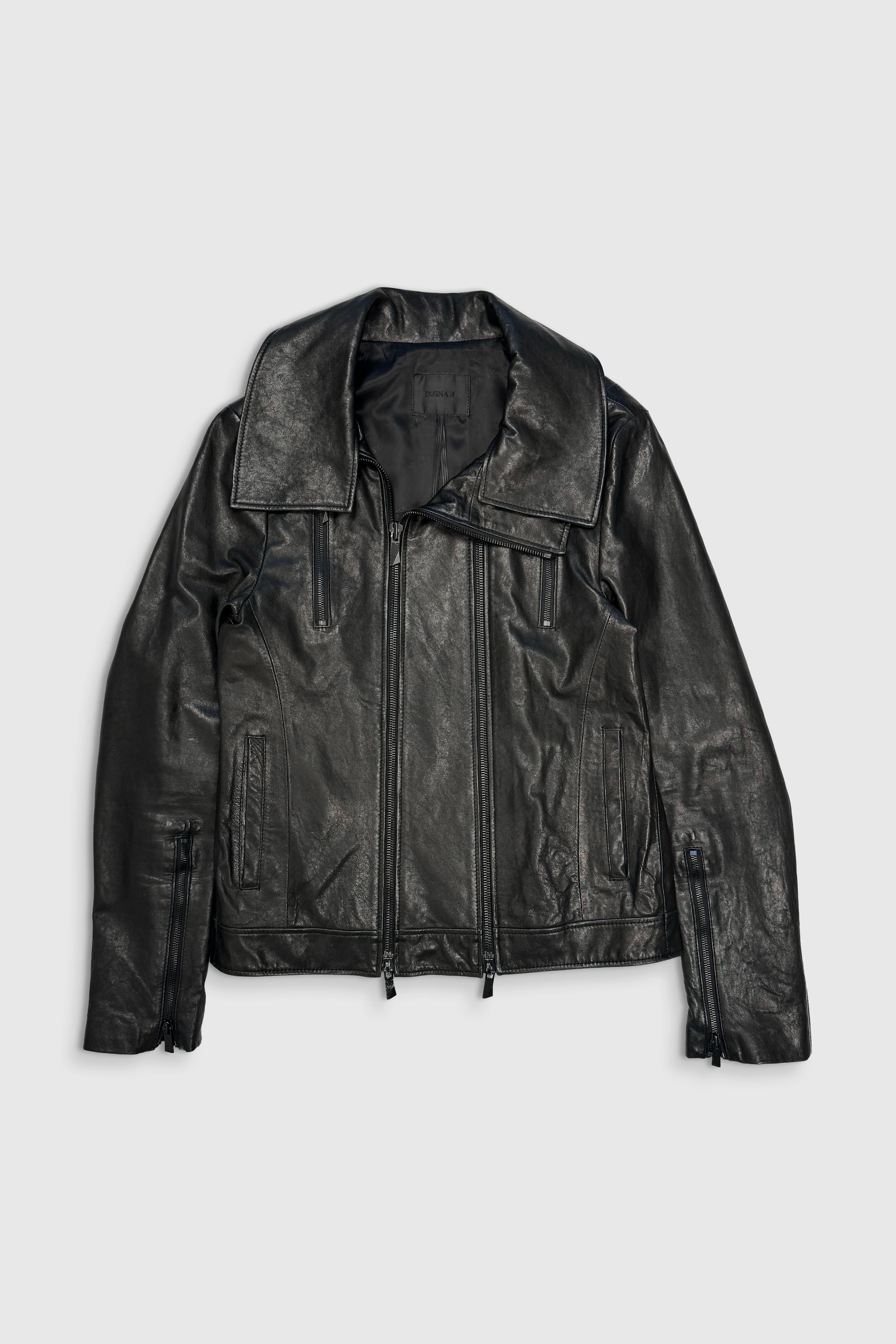 Kurze Biker-Lederjacke (Gr. 46)