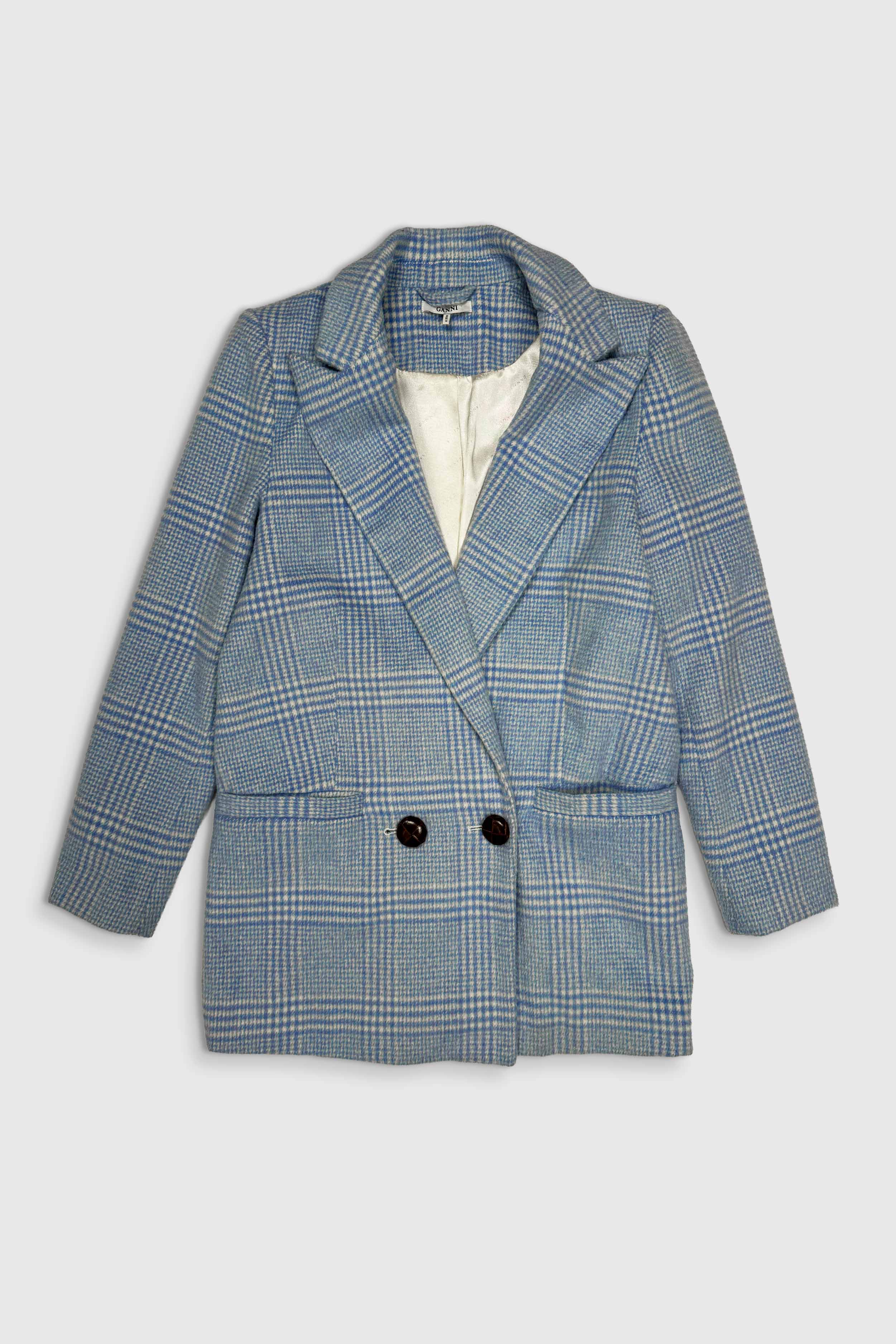 Doppelreihiger karierter Blazer (Gr. 36 FR)