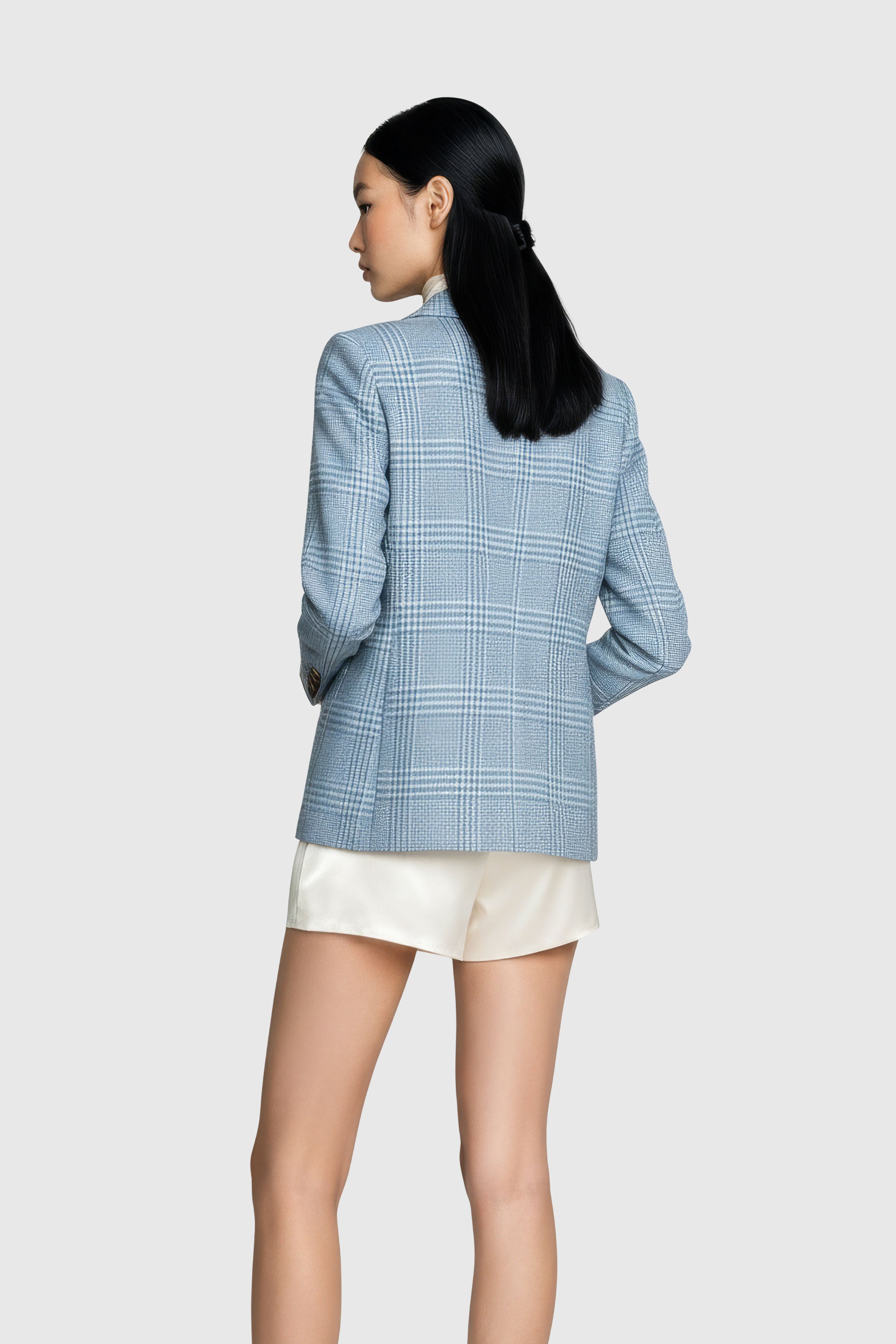 Doppelreihiger karierter Blazer (Gr. 36 FR)