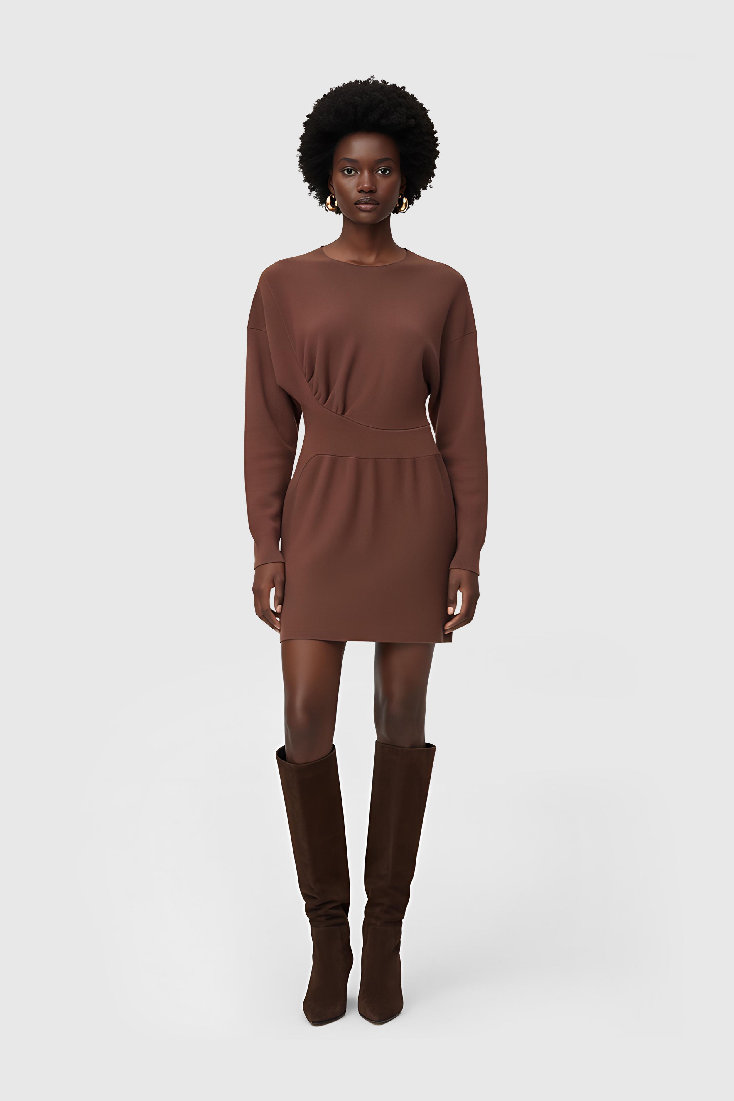 Mini-Kleid mit langen Ärmeln (Gr. 36 FR)