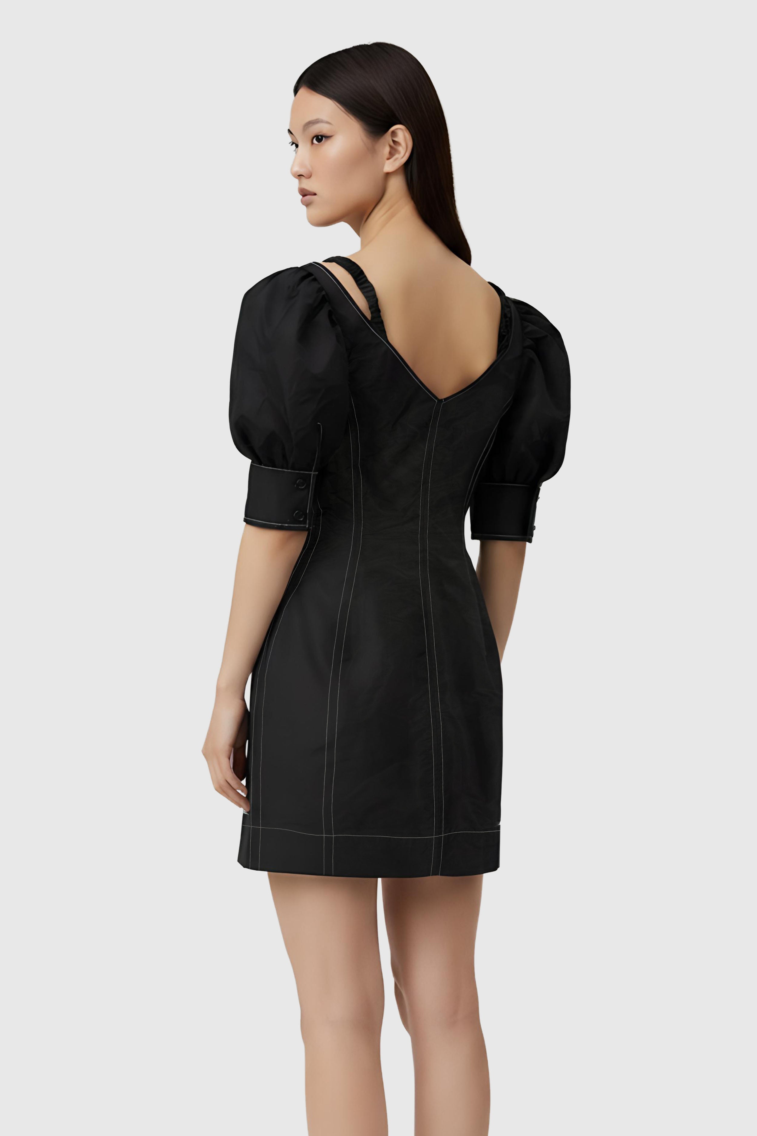 Mini-Kleid mit Statement-Ärmeln (Gr. 34 FR)