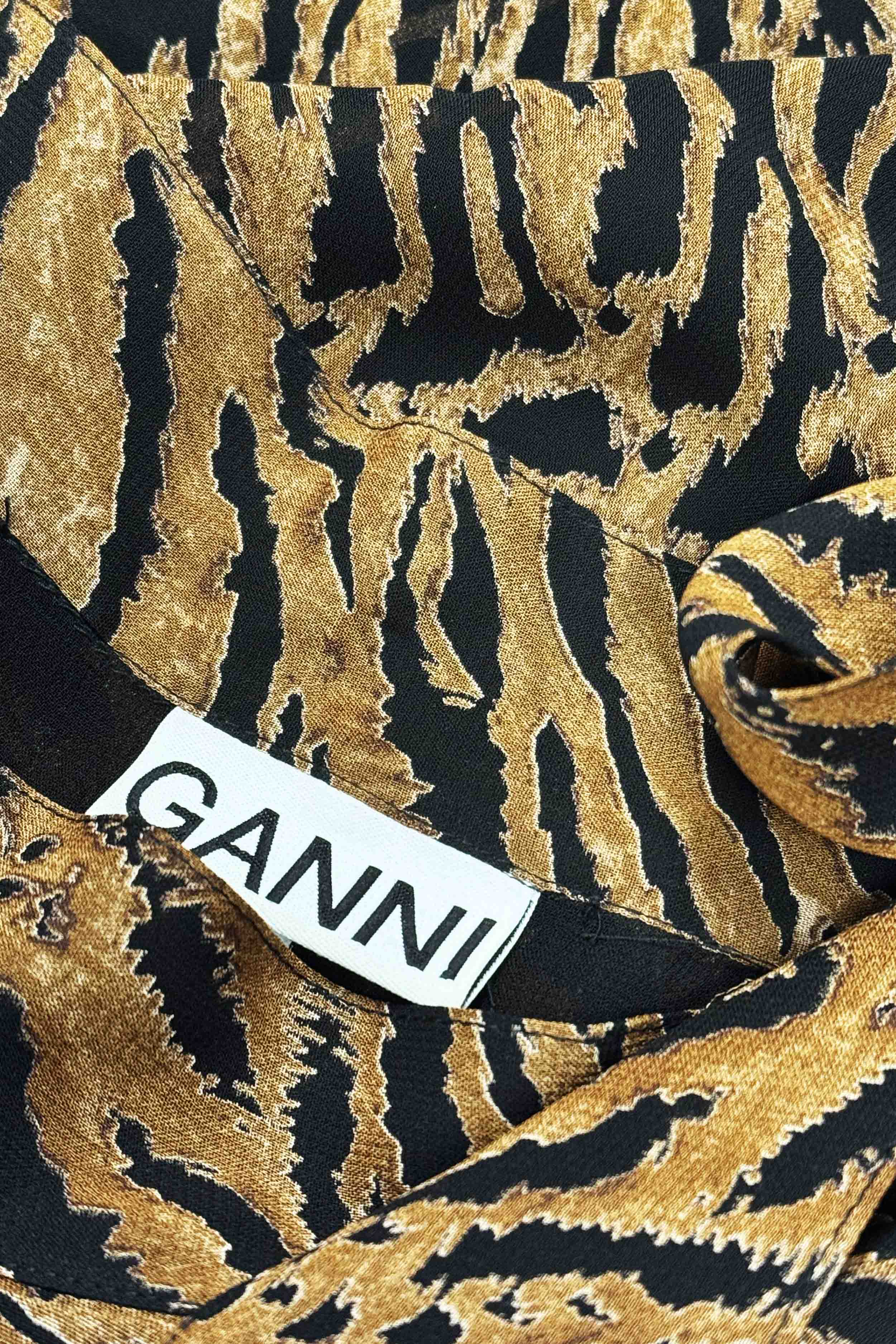 Georgette Mini-Rock mit Tiger-Print (Gr. 40 FR)