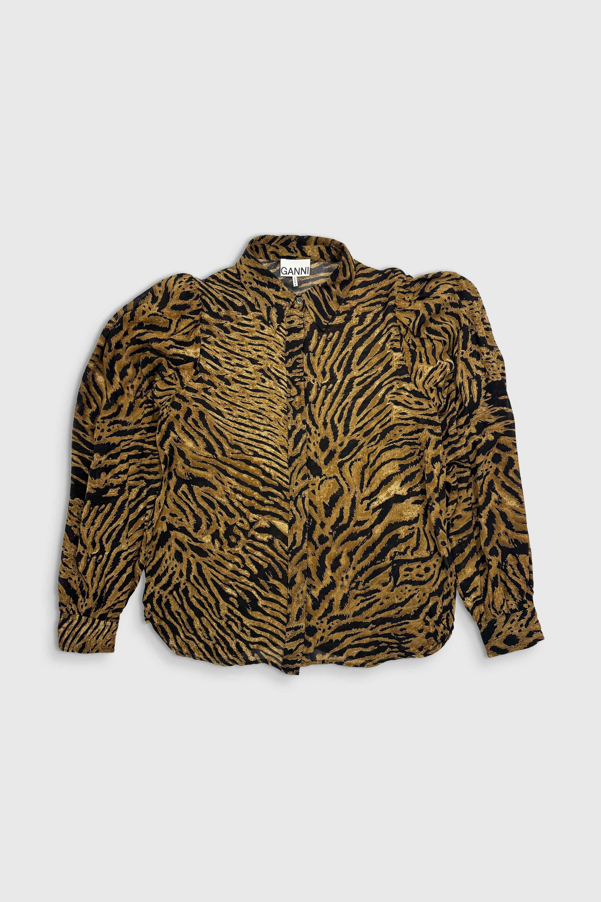 Bluse mit Tiger-Print (Gr. M)