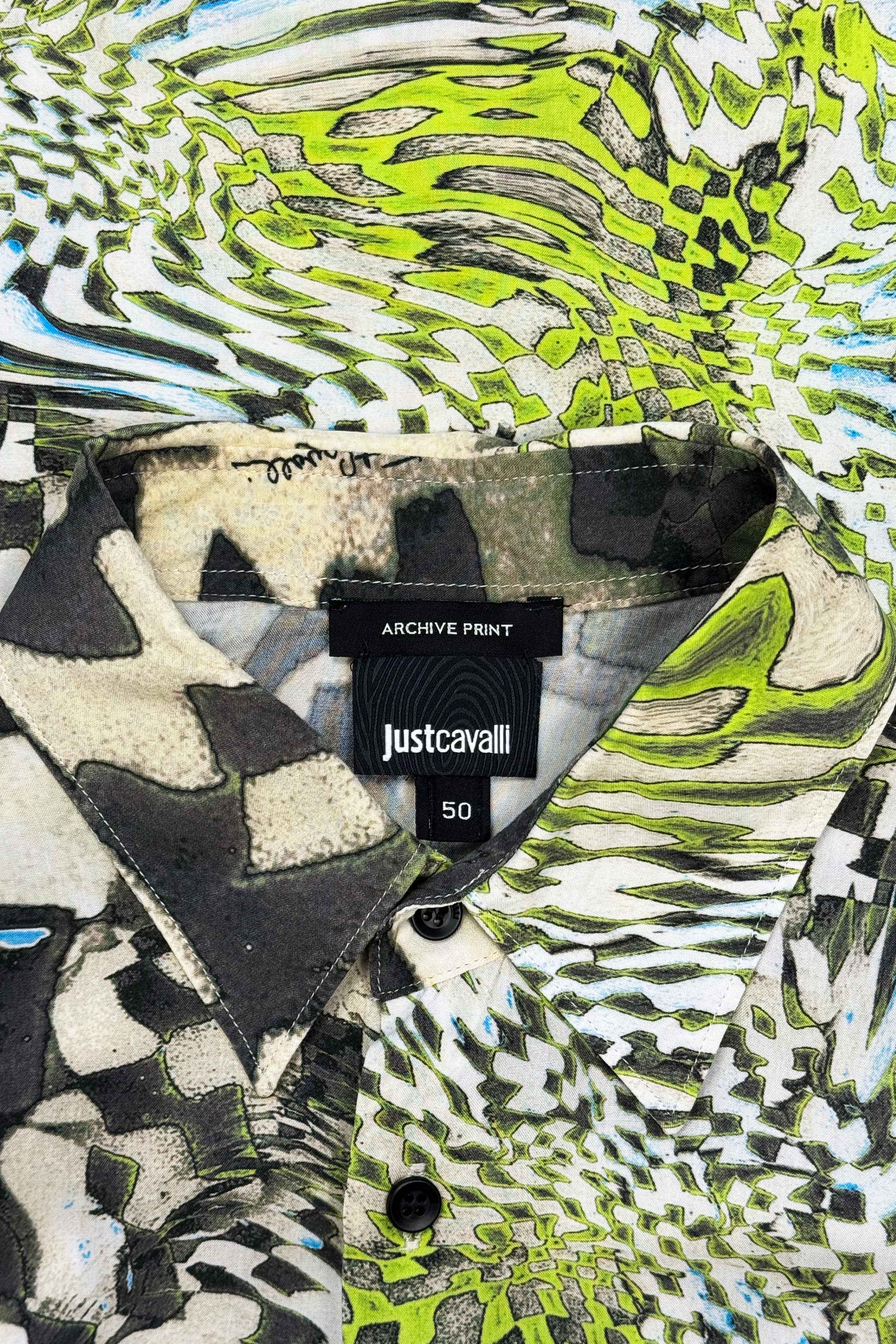 Archive-Print Kurzarm Hemd (Gr. 50)