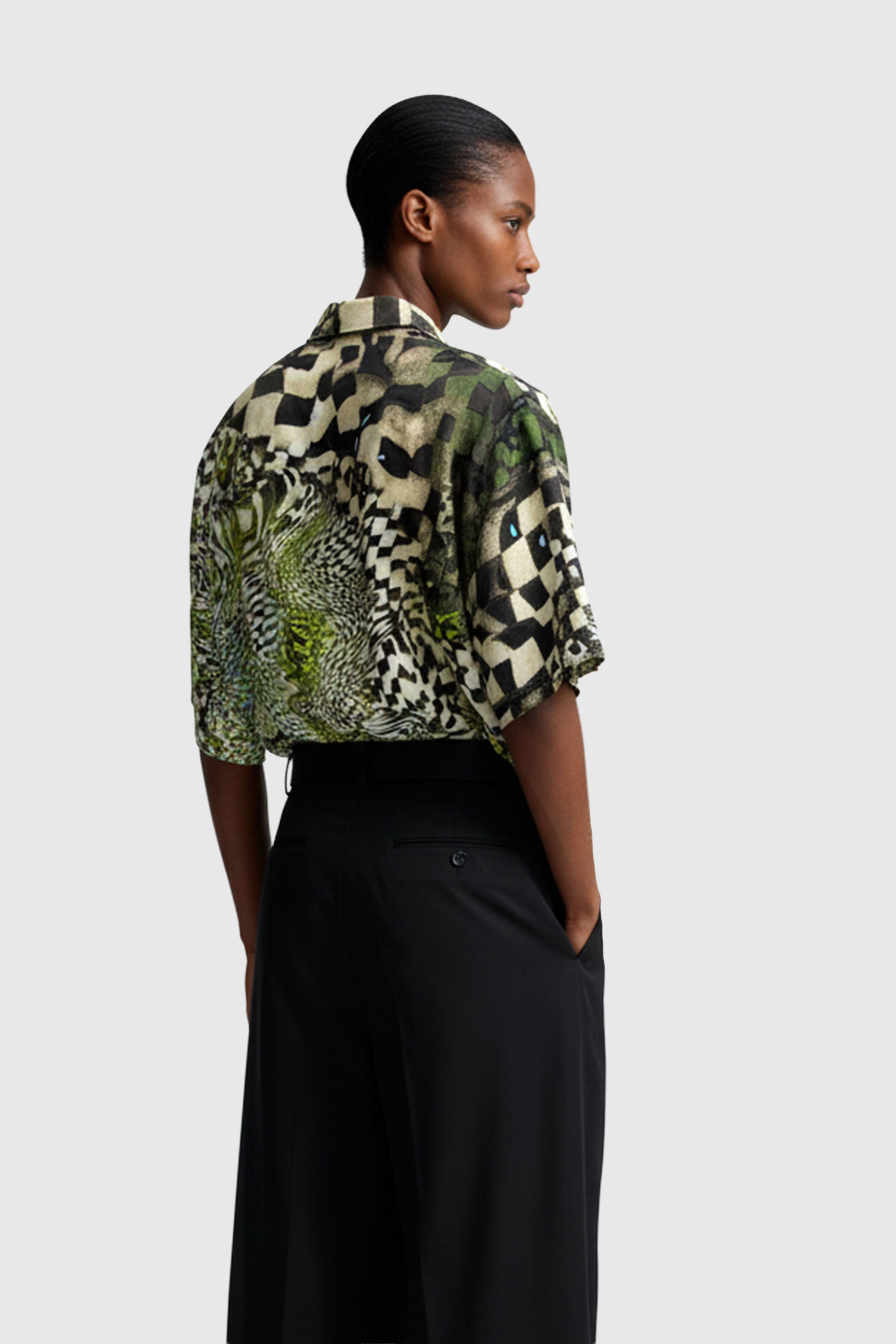 Archive-Print Kurzarm Hemd (Gr. 50)