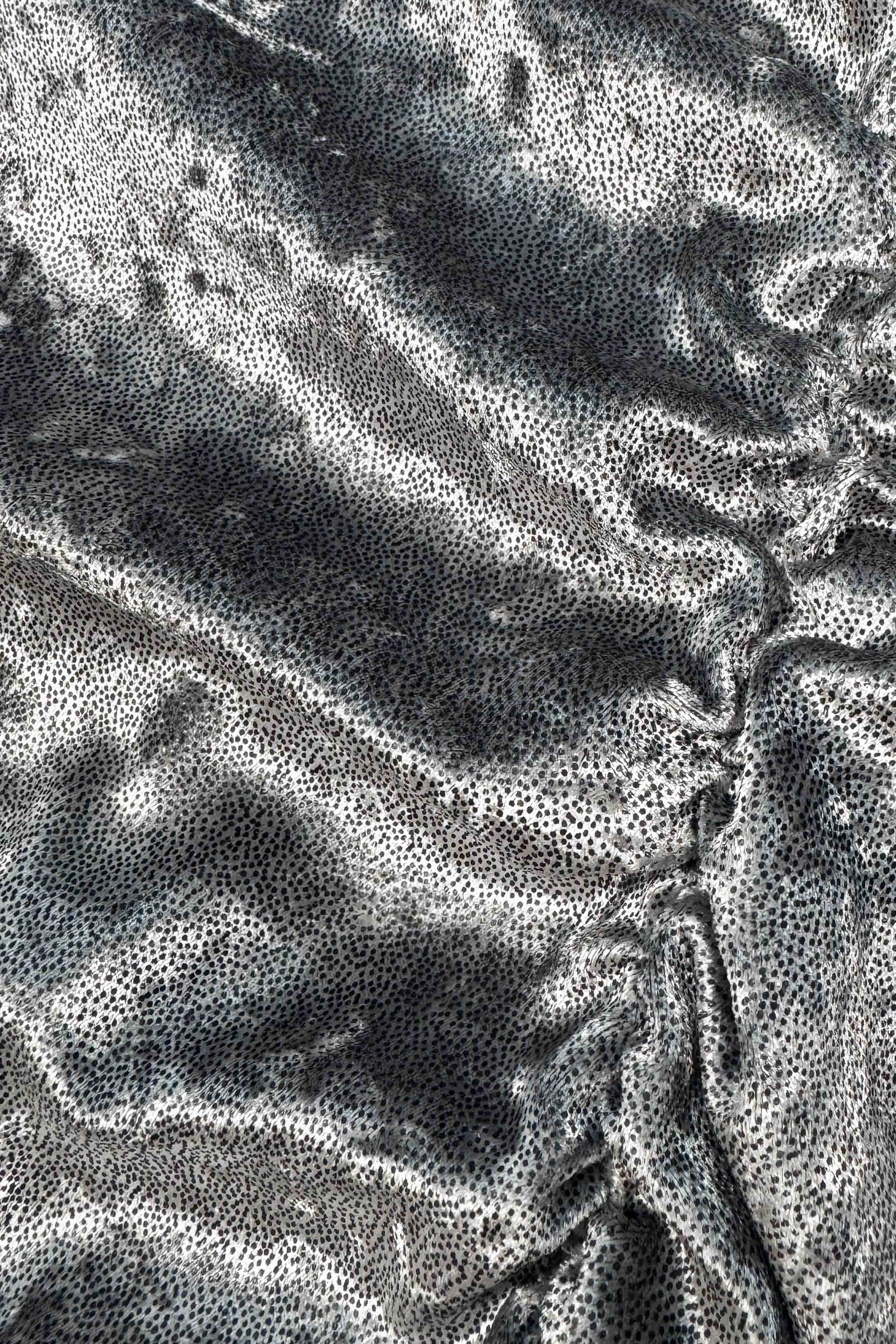 Top in silber mit Raffungen (Gr. 42 IT)