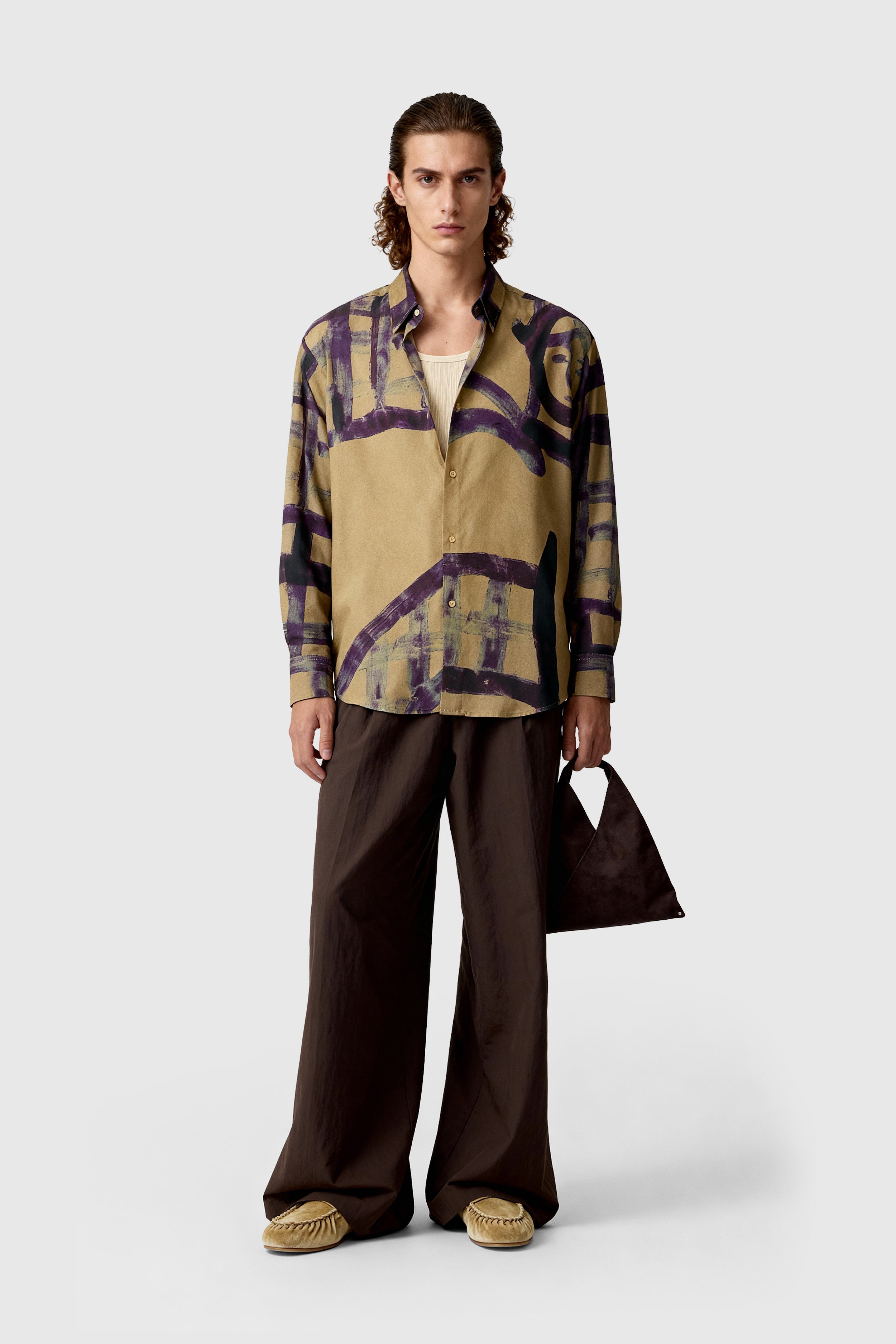 Hemd mit Brush-Print (Gr. M)