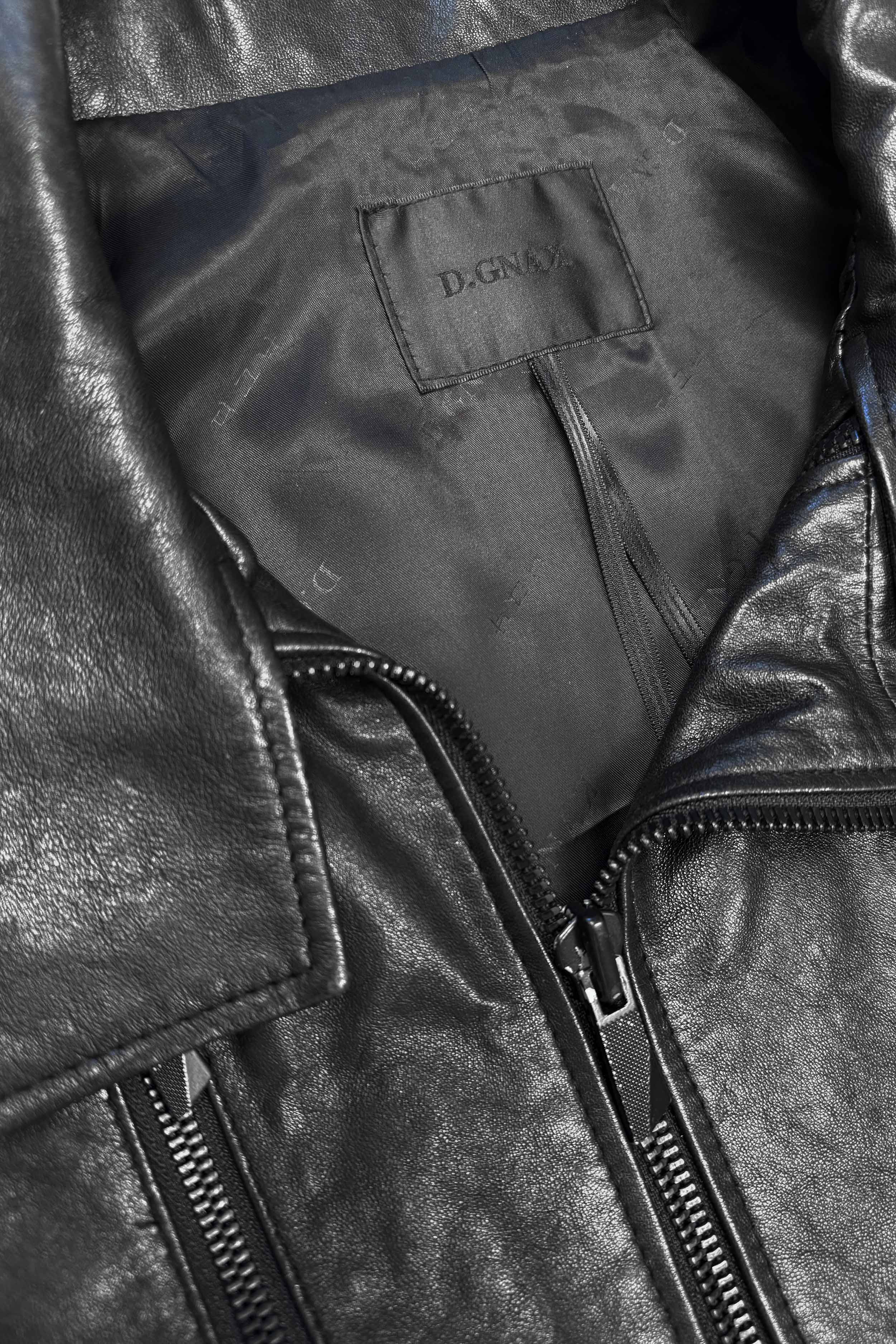 Kurze Biker-Lederjacke (Gr. 46)