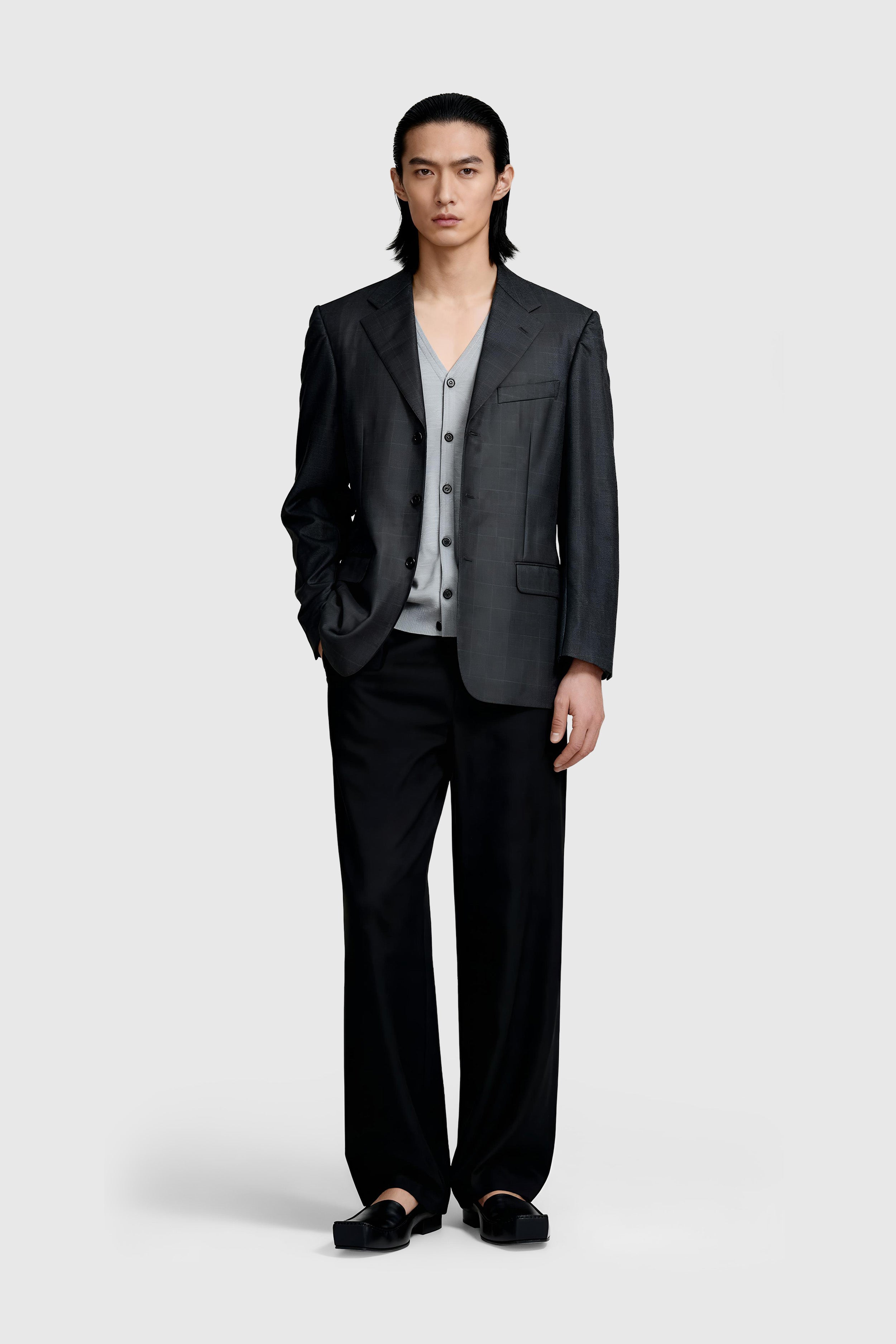 Einreihiger karierter Blazer (Gr. 48)