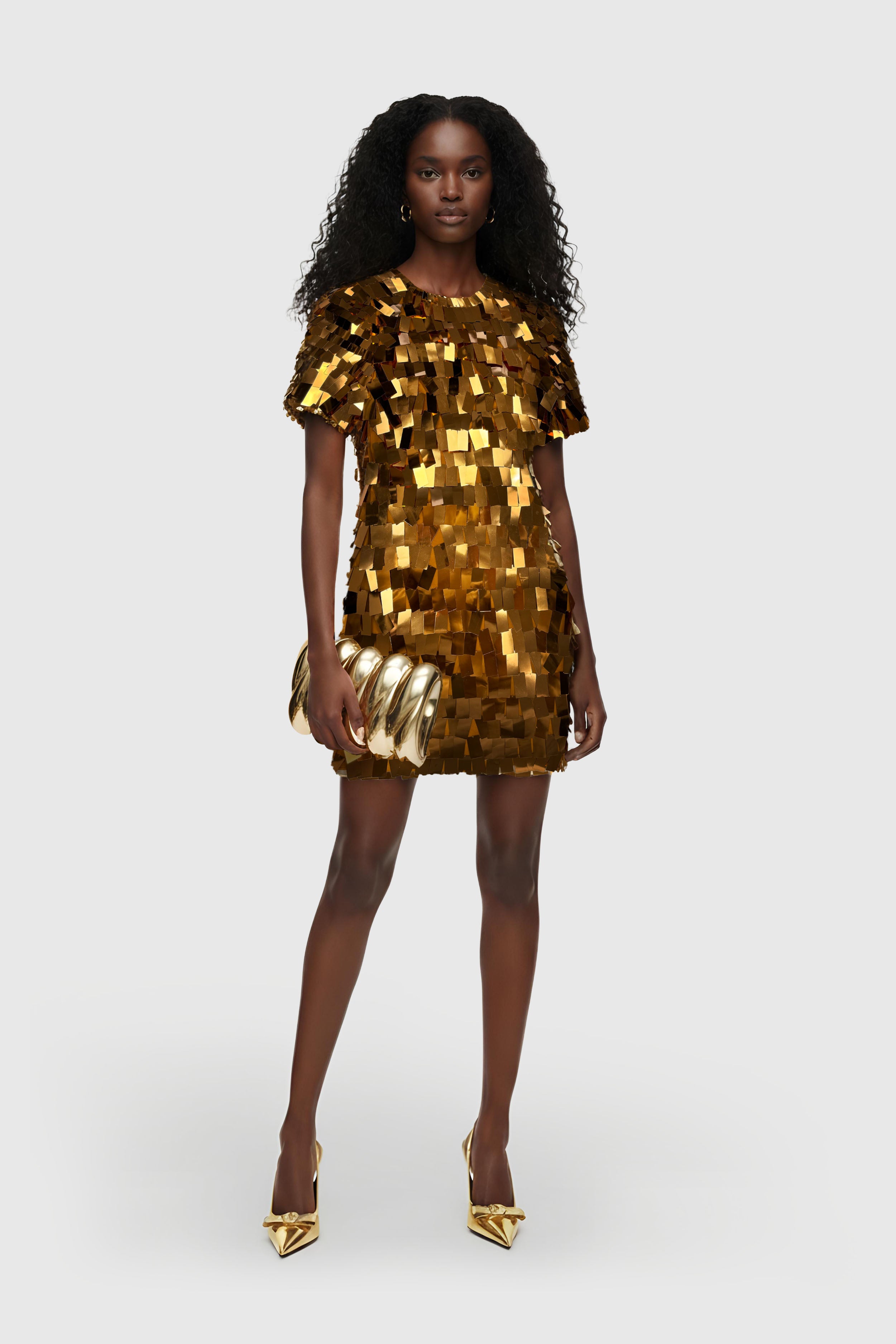 Pailletten Mini-Kleid (Gr. 34 FR)