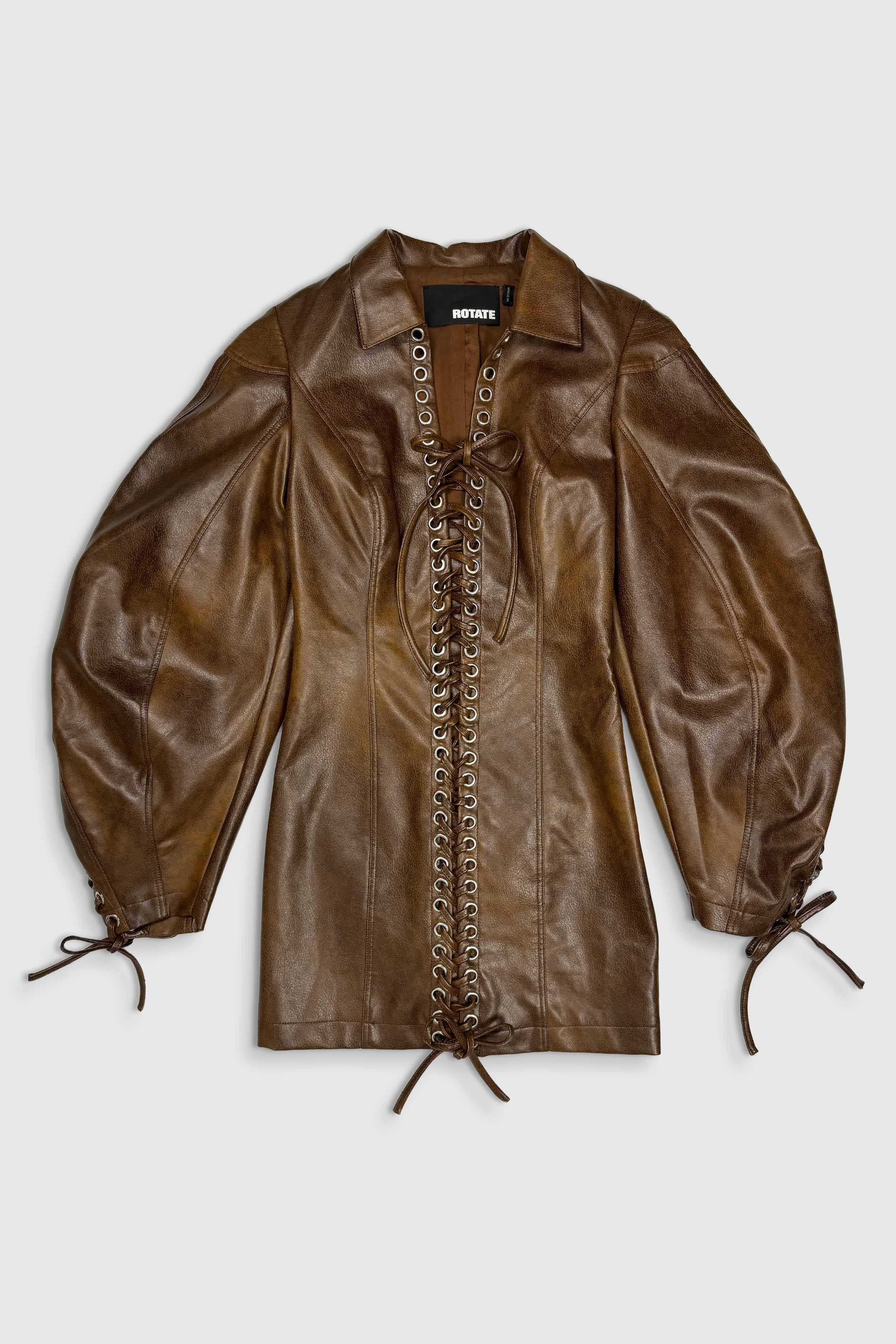 Mini-Dress aus veganem Leder (Gr. 36 FR)