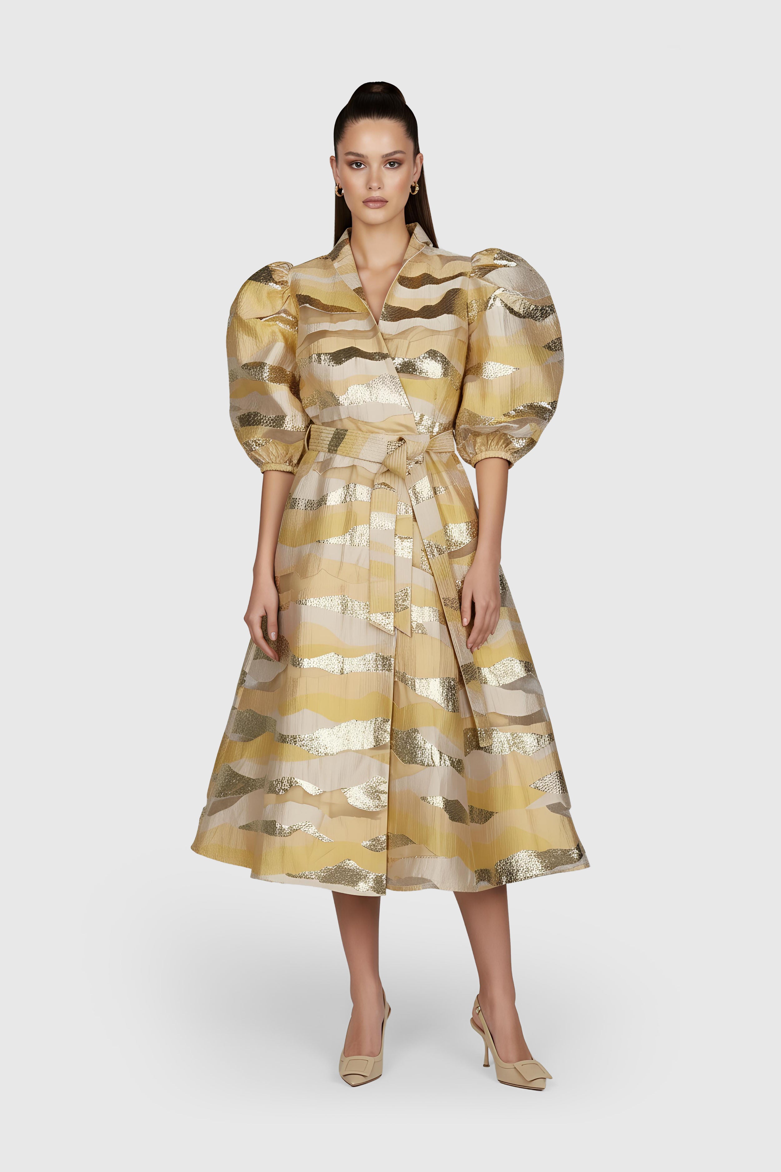 Wickelkleid mit Gürtel (Gr. XS)