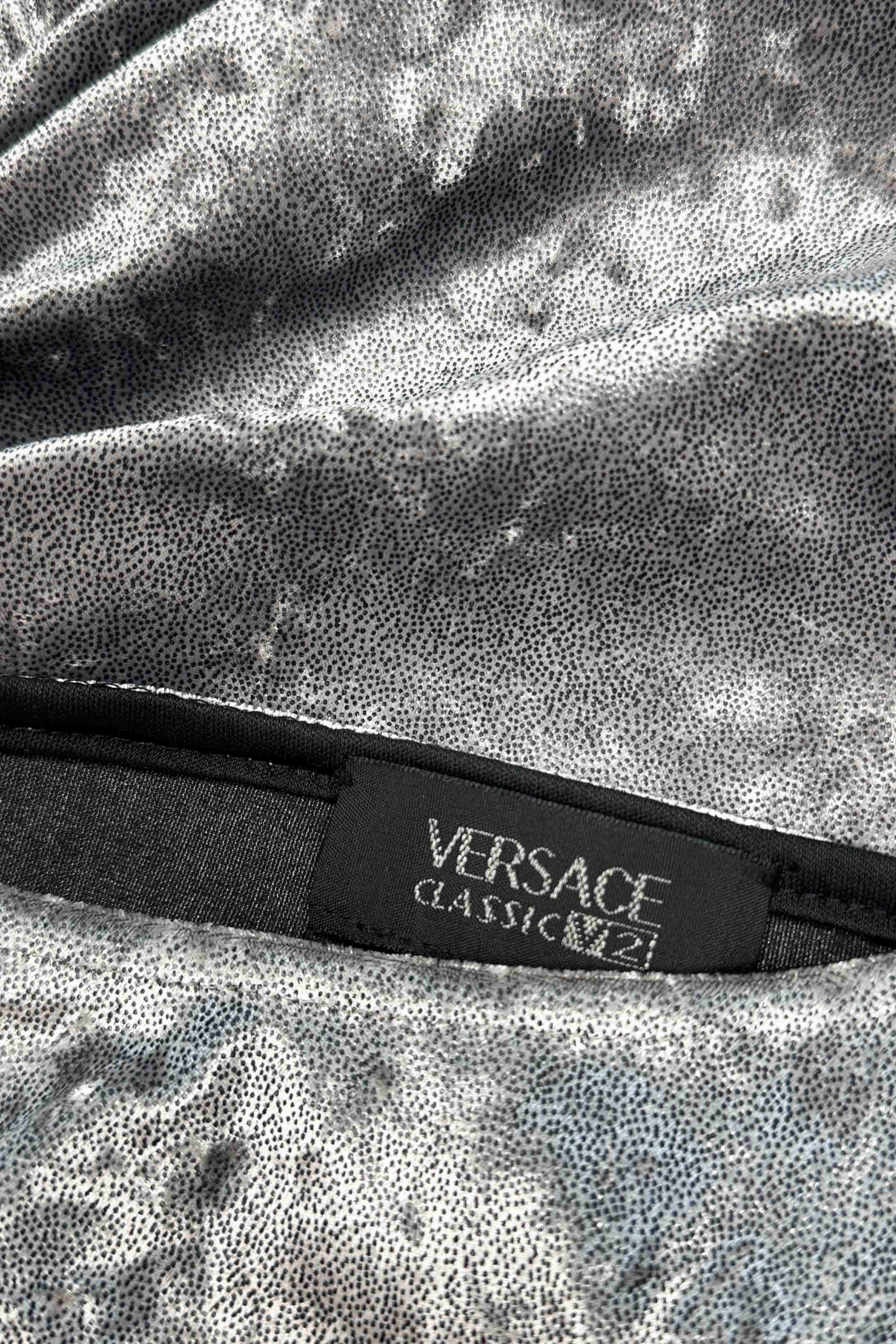 Top in silber mit Raffungen (Gr. 42 IT)